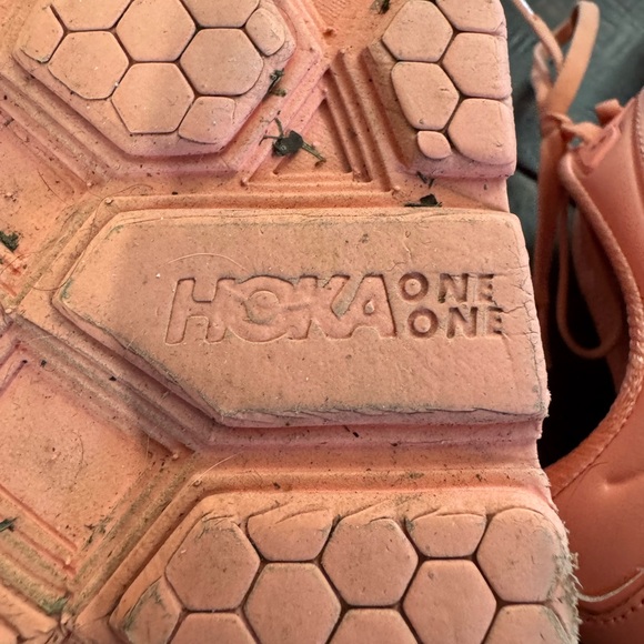 Hoka One Clifton L Orange Coral Athletic Shoes Size 10 - Picture 7 of 13